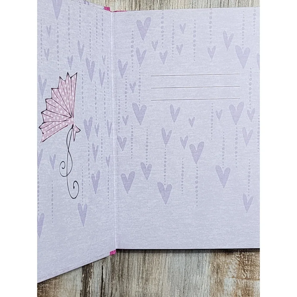 Top Flight Poodle Hardcover Notebook Pink Purple Heart Journal 7x5 TMCN-1112